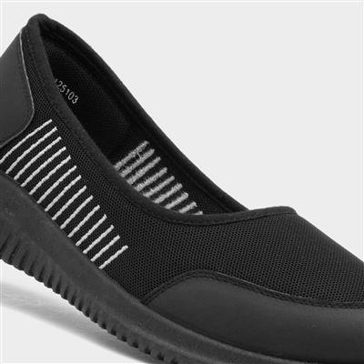Lilley Womens Black Slip On Casual Shoe-125103 | Shoe Zone