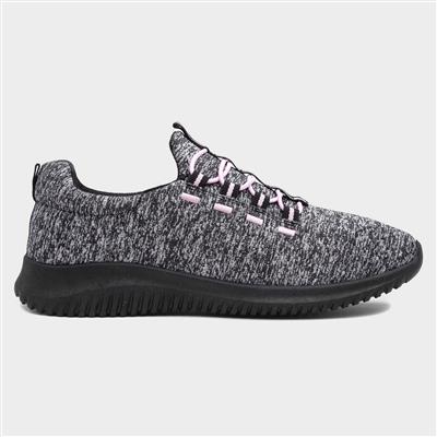 Darla Womens Black and Grey Marl Casual