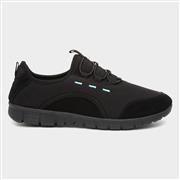 Lilley Womens Black Bungee Lace Trainer (Click For Details)