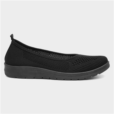 Womens Casual Ballerina in Black