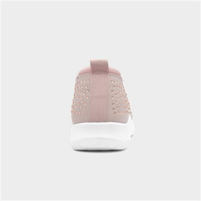 Drew Womens Blush Diamante Slip On Shoe