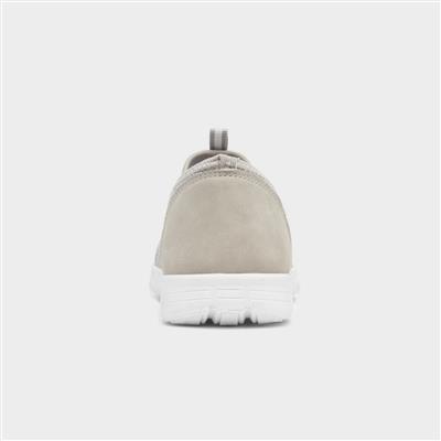 Womens Grey Casual Slip On Shoe