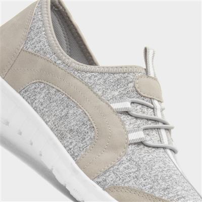 Womens Grey Casual Slip On Shoe