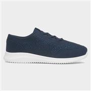 Lilley Darlene Womens Navy Diamante Casual Shoe (Click For Details)