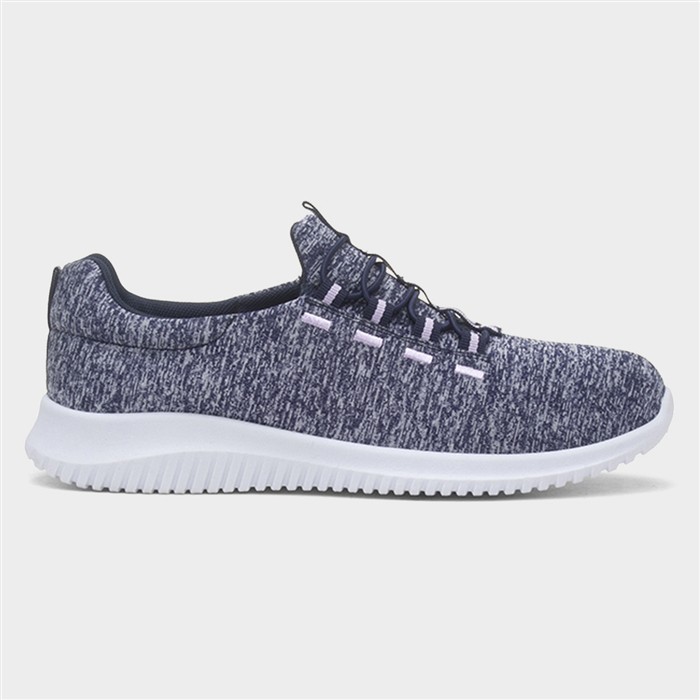 Womens Navy Slip On Casual Shoe
