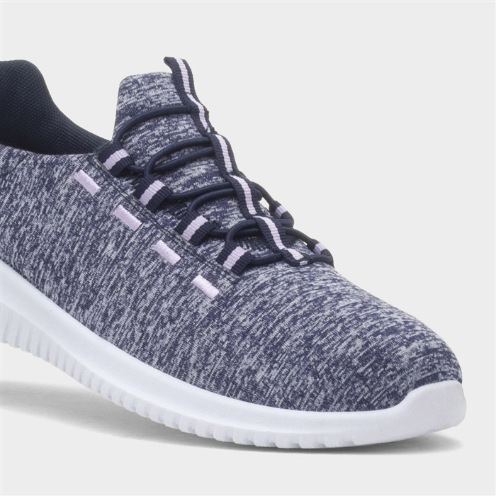 Womens Navy Slip On Casual Shoe