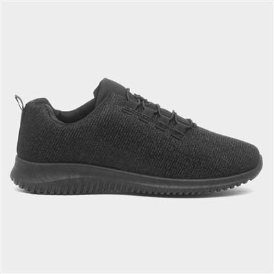 Heidi Womens Black Shimmer Casual Shoe