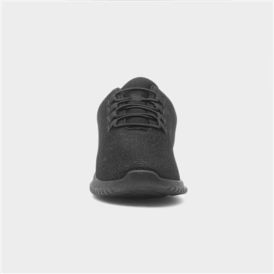 Womens Black Shimmer Casual Shoe