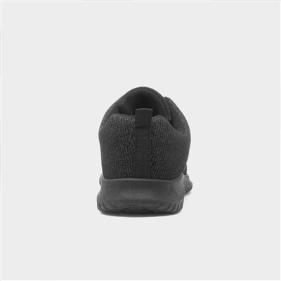 Womens Black Shimmer Casual Shoe