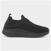 Lilley Women's Black Slip On Casual Shoe (Click For Details)