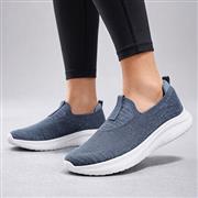 Lilley Womens Blue Knitted Slip On Casual Shoe (Click For Details)