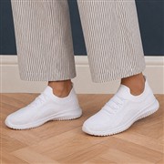 Lilley Womens White Knitted Casual Slip On Shoe (Click For Details)