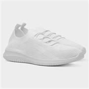 Lilley Womens White Knitted Casual Slip On Shoe (Click For Details)