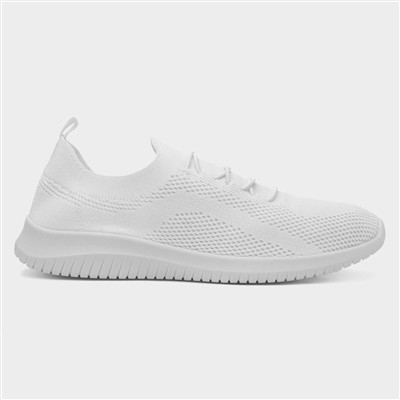 Womens White Slip On Casual Shoe