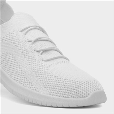 Womens White Slip On Casual Shoe