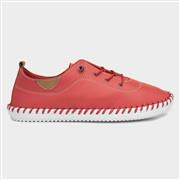 Lunar St Ives Womens Red Leather Shoe (Click For Details)