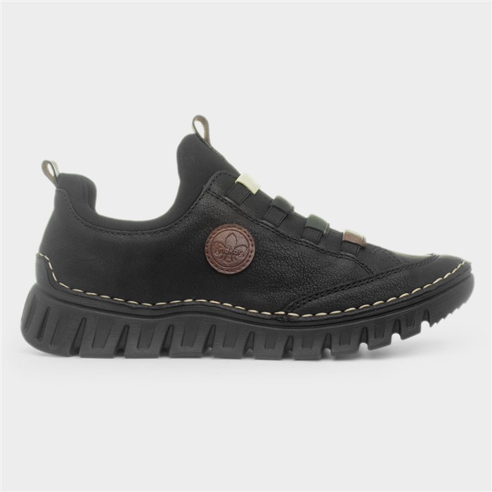 Bremen Womens Black Slip On Shoe