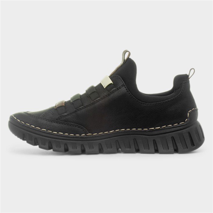 Bremen Womens Black Slip On Shoe