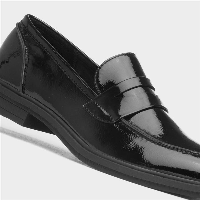Gabby Womens Black Patent Loafer