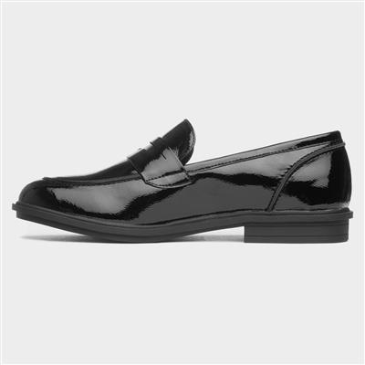 Gabby Womens Black Patent Loafer