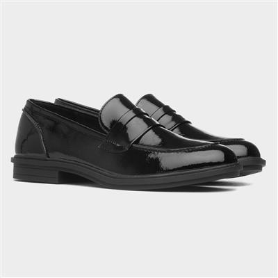 Gabby Womens Black Patent Loafer