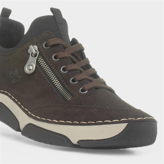 Stuttgart Womens Brown Zip Shoe