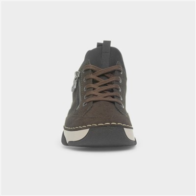 Stuttgart Womens Brown Zip Shoe