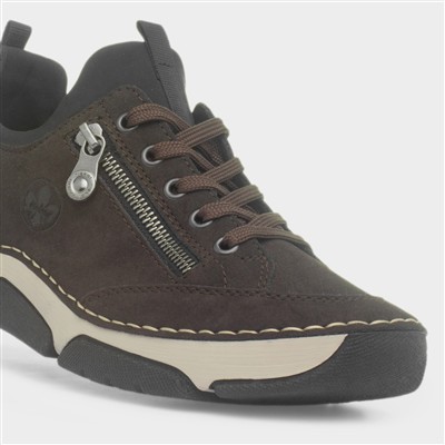 Stuttgart Womens Brown Zip Shoe