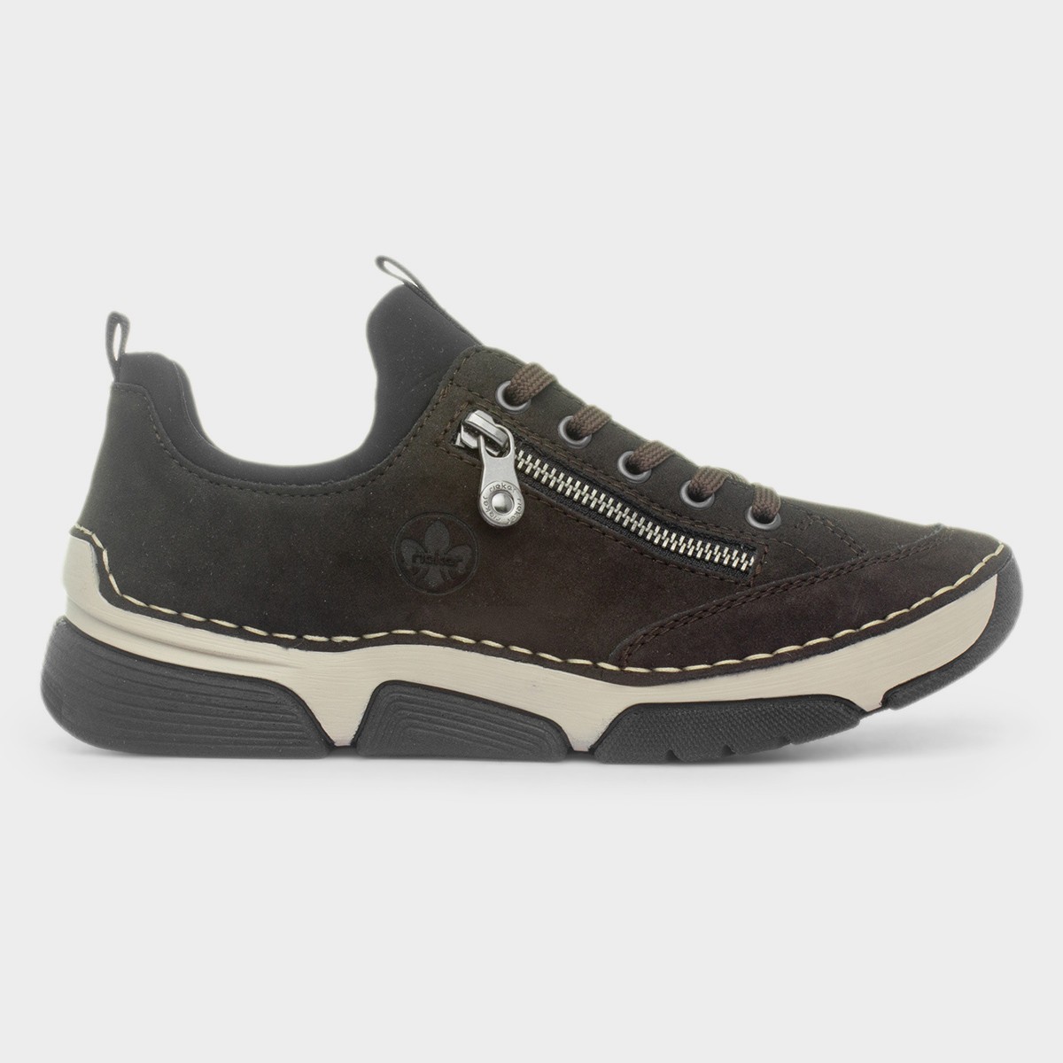 Stuttgart Womens Brown Zip Shoe
