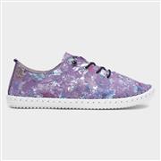 Lunar Exbury Womens Purple Leather Casual Shoe (Click For Details)