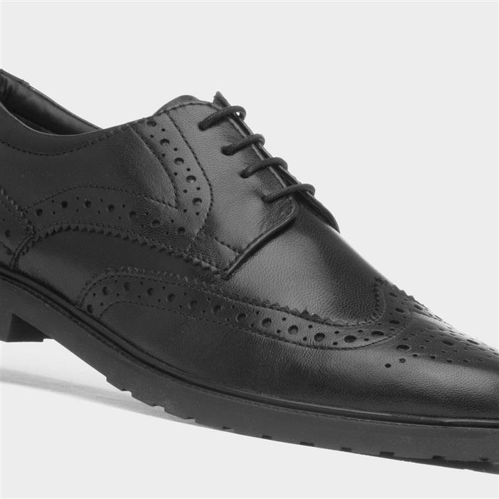 Verity Womens Black Leather Brogues