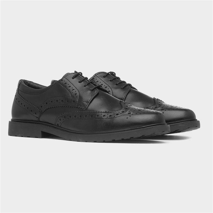 Verity Womens Black Leather Brogues