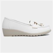Cushion Walk Molly Womens White Wedge Loafer (Click For Details)