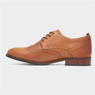 Natalia Womens Tan Leather Brogue