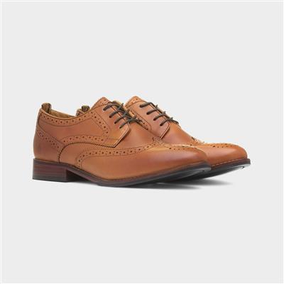 Natalia Womens Tan Leather Brogue