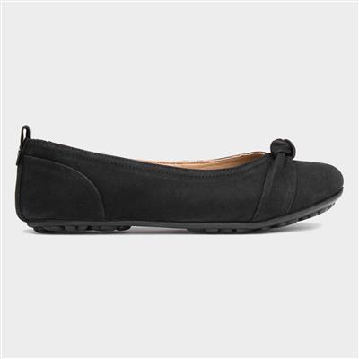 Jada Womens Black Leather Ballerina