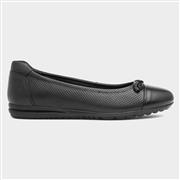 Hush Puppies Jolene Womens Black Leather Ballerina (Click For Details)