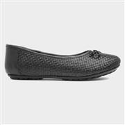 Hush Puppies Janelle Womens Black Ballerina Shoe (Click For Details)