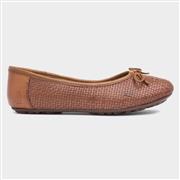 Hush Puppies Janelle Womens Tan Ballerina Shoe (Click For Details)