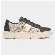 Rieker Antistress Womens Black Leopard Print Shoe (Click For Details)