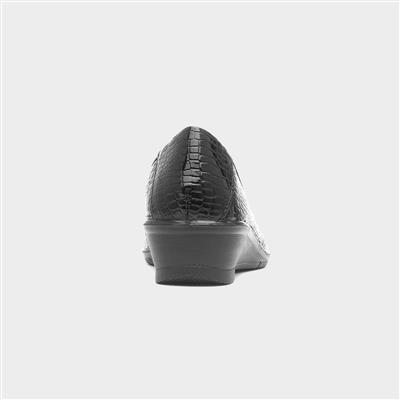 Winnie Womens Black Leather Shoe