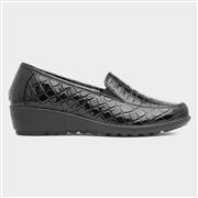Cushion Walk Beth Womens Black Croc Print Shoe (Click For Details)