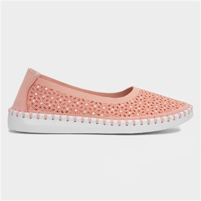 Mesne Womens Pink Sequin Casual Shoe
