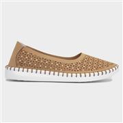 Lotus Mesne Womens Brown Sequin Casual Shoe (Click For Details)