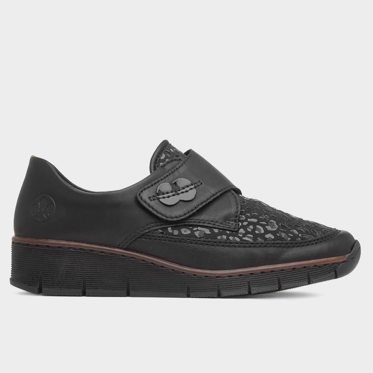 Antistress Womens Black Leopard Print Shoes