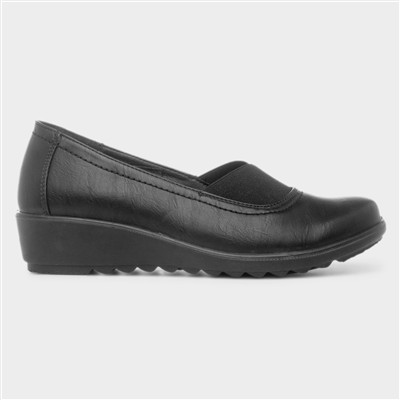 Suzie Womens Black Slip On Shoe