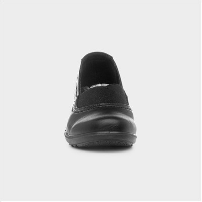 Suzie Womens Black Slip On Shoe