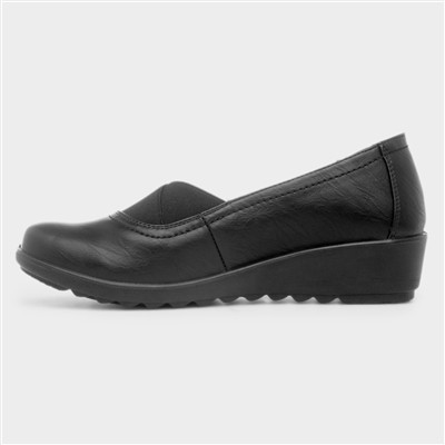 Suzie Womens Black Slip On Shoe