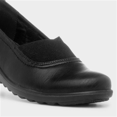 Suzie Womens Black Slip On Shoe