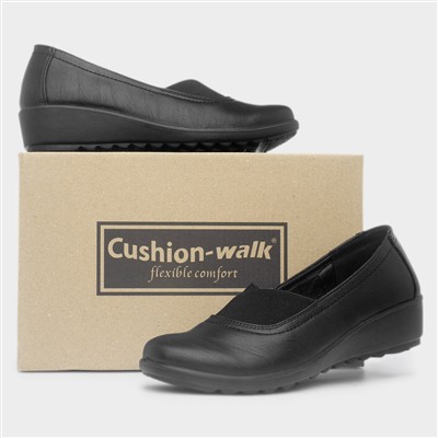Suzie Womens Black Slip On Shoe